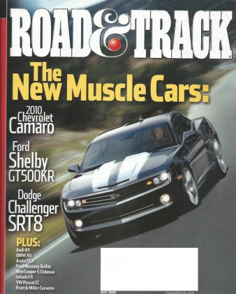 ROAD & TRACK 2008 JULY - SS, GT500KR, SRT8 vs. T/A CHALLENGER, C6RS VETTE